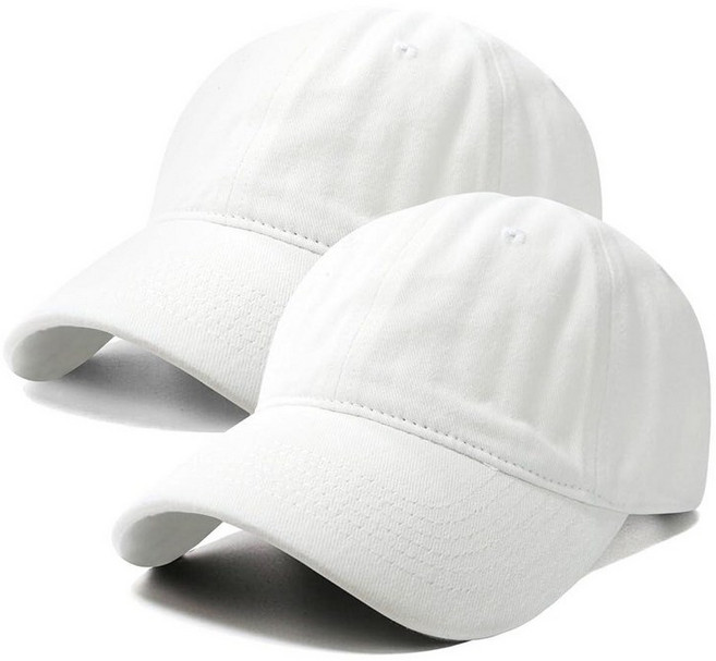 PFFY 빈티지 워싱 디스트레스드 야구 모자 골프 볼캡 남성 여성용 블랙+카키(세탁), White+white