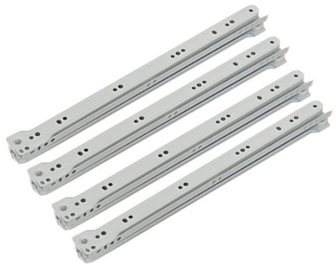 철레일 백색레일 서랍레일, 철레일400mm, 4세트