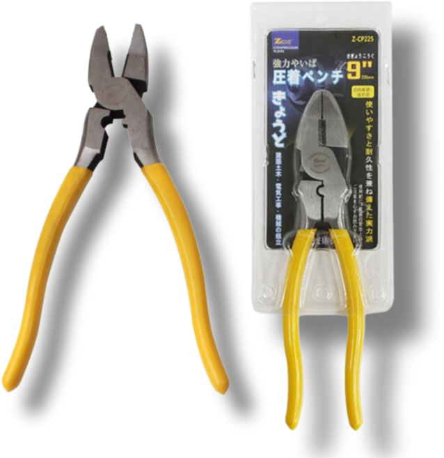 세경 수공구 다용도 멀티 강력 압착 뺀치9 225mm 전공 전기 펜치, 1개