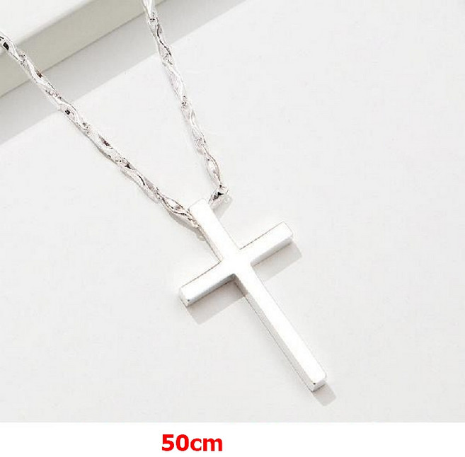 FANSYLI 남성 순은 십자가 목걸이 남성 펜던트 쇄골 체인 커플 선물 XX5M601
