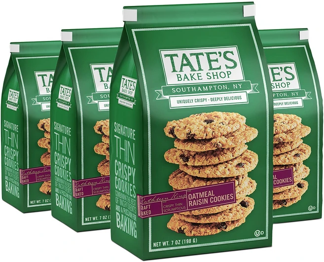 테이츠베이크샵 오트밀 레이진 쿠키, 198g, 4개 - 쿠팡