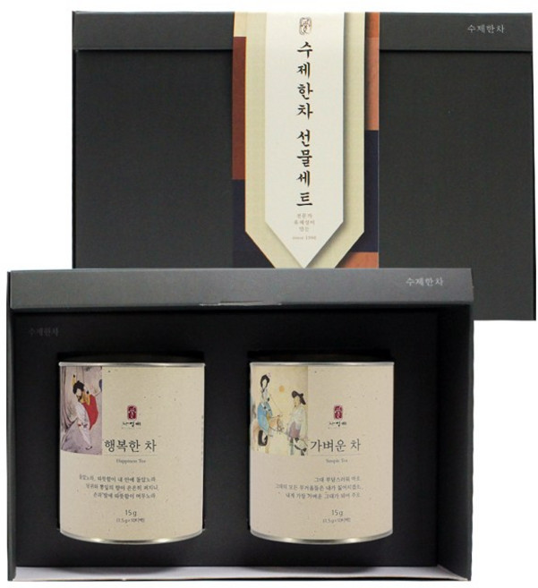자연애 선생님선물 목에좋은 전통차 선물세트, 1세트, 2종세트(행가/20티백)