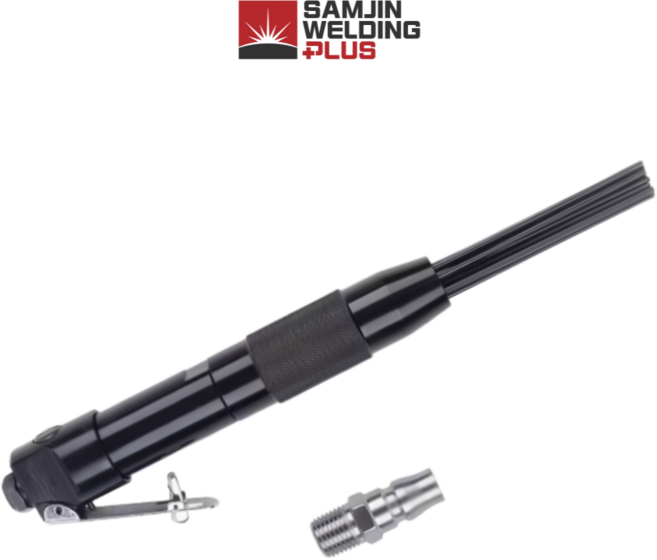 SWP 용접 에어치즐 에어치핑기 제트 치퍼 소형 휴대용 청소 녹 제거 페인트, 1세트