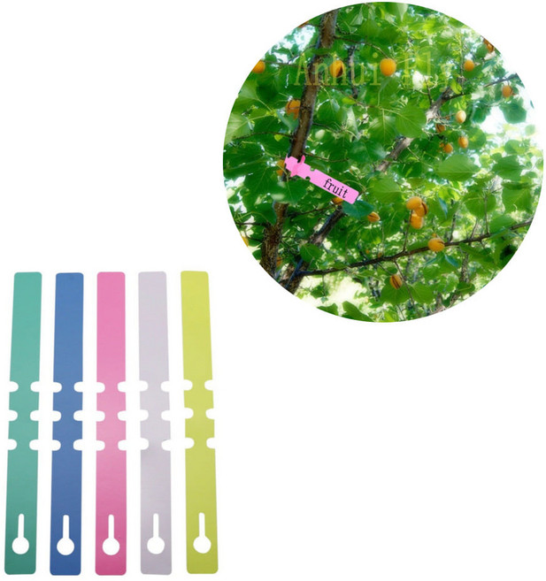 컬러 걸이식 타이형 수목 나무 화초 이름표 나무픽 표찰 푯말 라벨, B 화이트