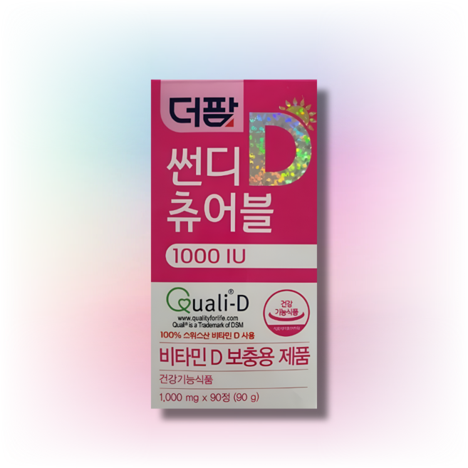 더팜 썬디츄어블 1000IU, 1개, 90정