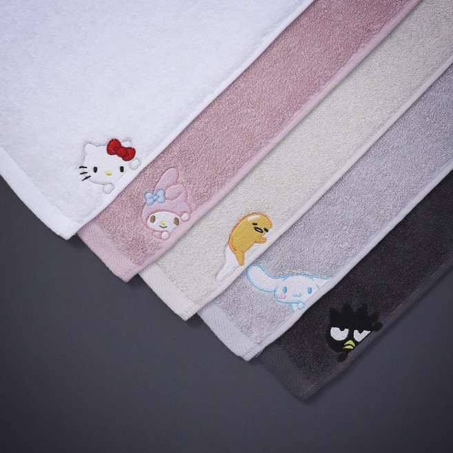 [헬로키티] 산리오 캐릭터즈 손수건 고리핸드타올, 핑크(마이멜로디), 1개