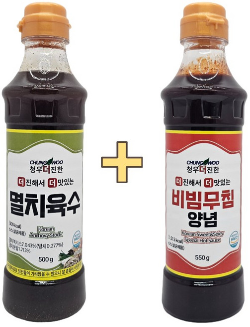 청우 더진한 비빔무침 양념소스 + 멸치육수, 1개, 1.05kg