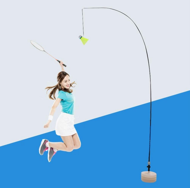 혼자 연습하는 1인용 배드민턴 트레이닝 기구 jck+8896TQ, 어린이 세트