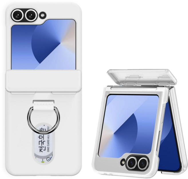 갤럭시 Z플립7 플립6/5 케이스 카드 수납 힌지보호 핑거링 지갑 케이스 Z Flip7