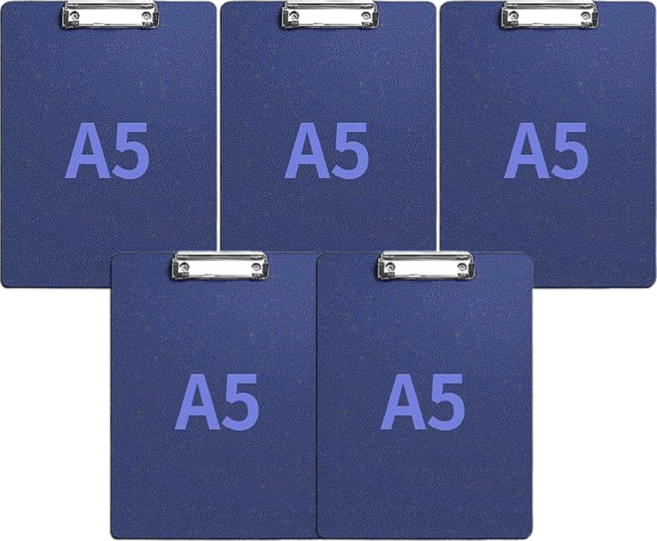 웰컴투 PS클립보드 A5, 네이비, 5개입
