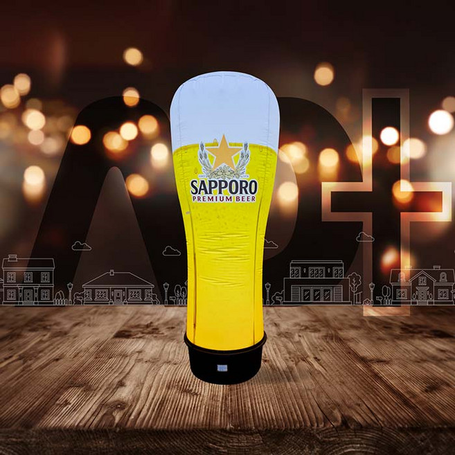 애드톡 에어간판 3D맥주잔 50파이 80파이 2m부터 주문제작가능/공장직영/무료배송, 80파이x3.5m, 1개