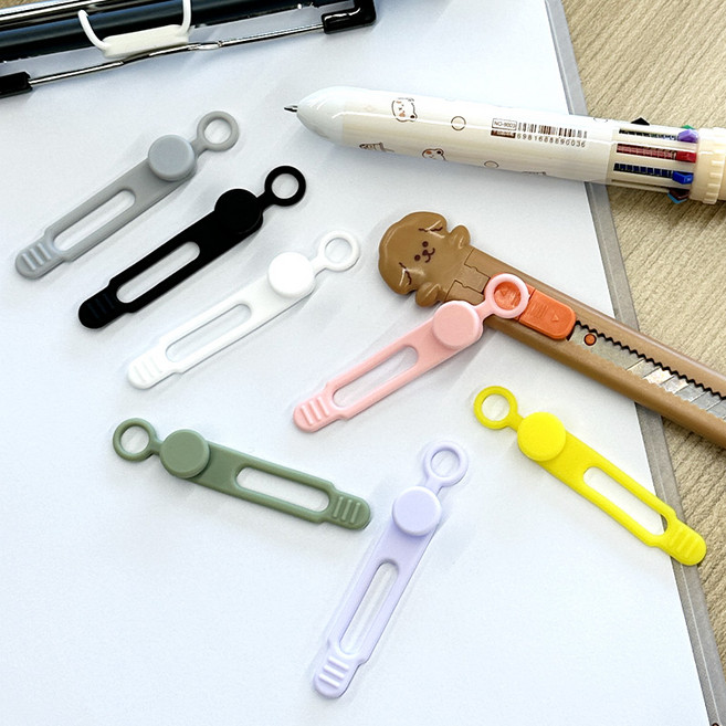 아이앤트 반영구 미니 실리콘 타이 선 정리 홀더 10개, 미니 블랙