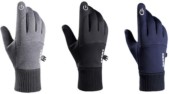 부드러운 플리스 안감 남성용 터치 장갑