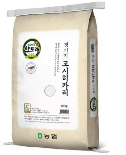 한토래 농협 경기미 고시히카리 백미, 특등급, 10kg, 4개