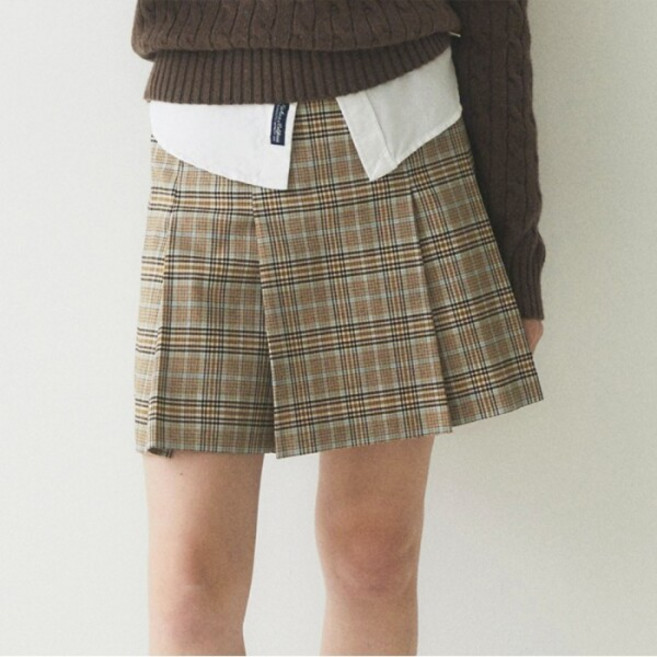 [WHO.A.U] [후아유] Check Pattern Skirt (WHWHE4952F-K)