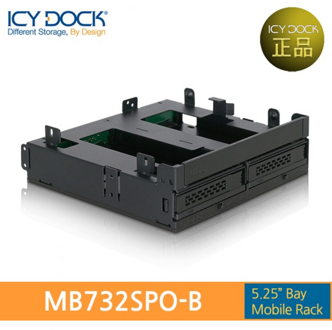 [ICYDOCK] ICYDOCK 하드랙 MB732SPO-B (5.25베이 1개 사용[2.5형 SSD/HDD 2개 슬림ODD 1개 장착]), 상세페이지 참조