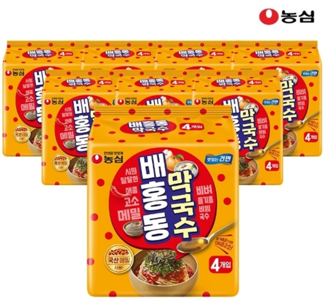 농심 배홍동 막국수 137g x 32봉 1박스, 32개