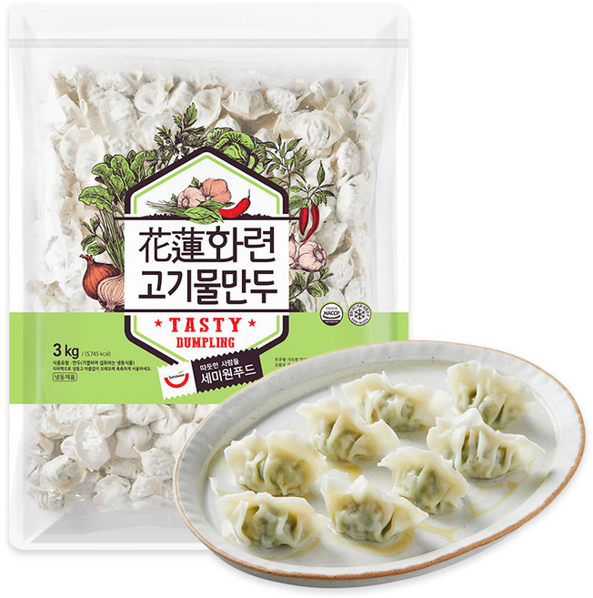 화련고기물만두, 3kg, 2개