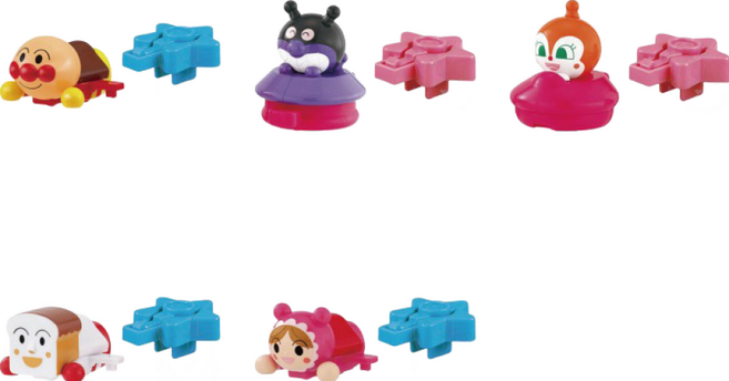 BANDAI 麵包超人公仔與發射器 轉蛋扭蛋, 1個, 整套(金額320，下x5)3C521