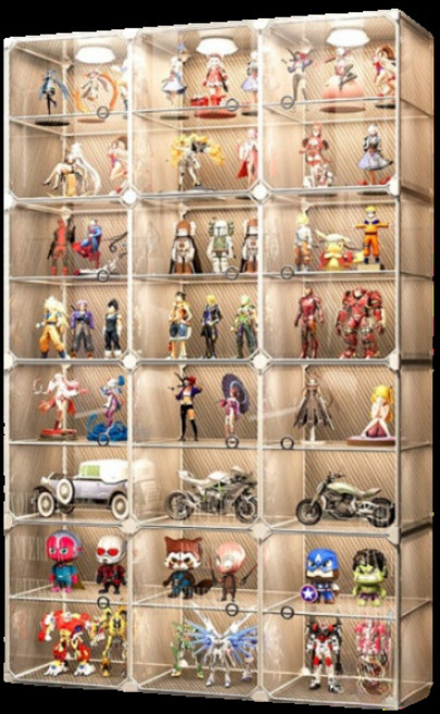 피규어 장식장 케이스 아크릴케이스 레고 진열장 전시장 정리함 보관함, 5조명+리모컨+리튬 5열8층