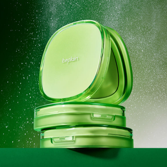 비플레인 녹두 코튼핏 파우더 팩트, 1개, 7g