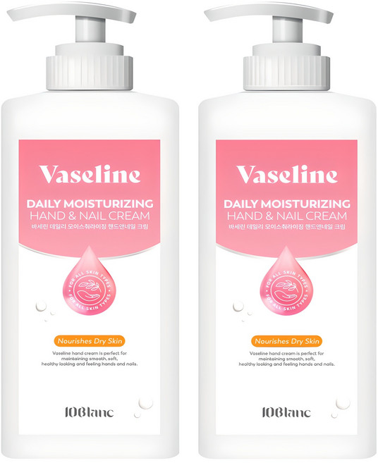 바세린 대용량 핸드크림 1+1 고보습 핸드로션 텐블랑, 2개, 500ml