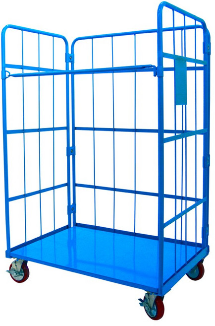 카스틸 고하중 롤테이너 일반형 색상 5종 택일 LRT-1010 롤카트 운반카트 물류창고 물류대차 엘카 짐수레 카트 소형 대형, 블루, 1개