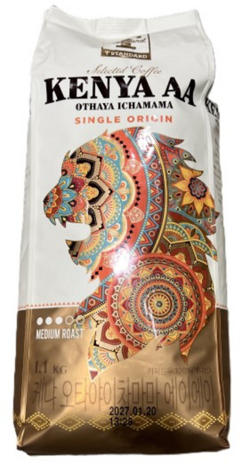 T스탠다드 케냐 오타야 이차마마 AA, 1.1kg, 1개