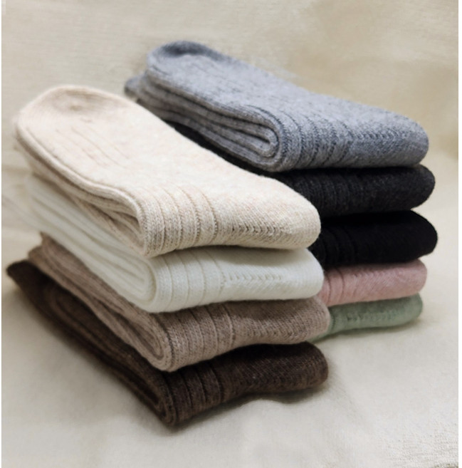 1+1 국산 캐시미어 울 니트 골지양말