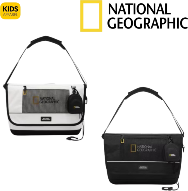 내셔널지오그래픽 키즈 코닉 메신저백 13인치 수납 고학년 보조가방 K255KCR040