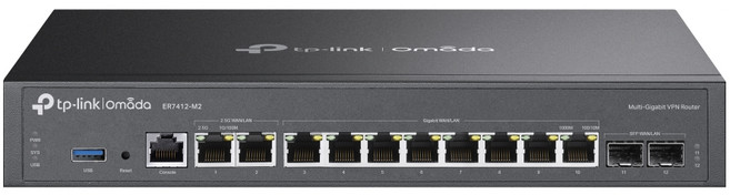 WAN/LAN 12포트 2.5G 2포트 VPN 라우터 VPN IPSec PPTP L2TP 패스스루 방화벽 DOS 자동탐지 차단 ER7412-M2, 1개
