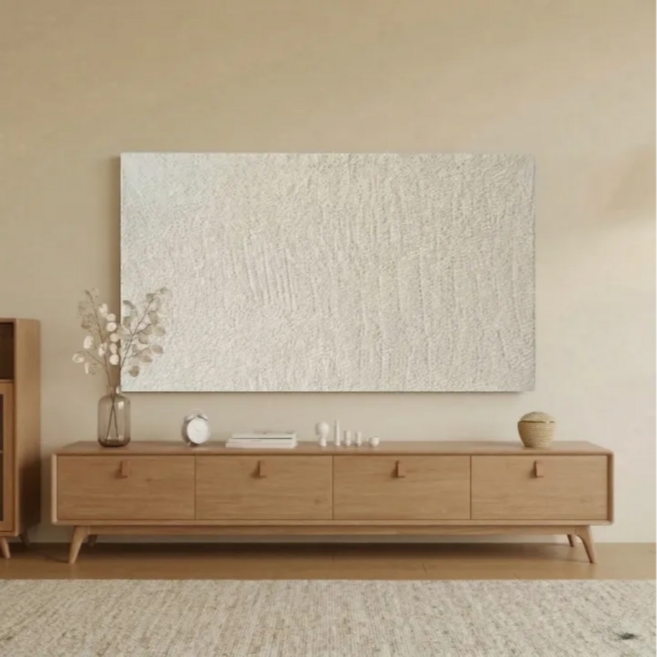 린크레디 티비 커버 TV 가리개, 아이보리