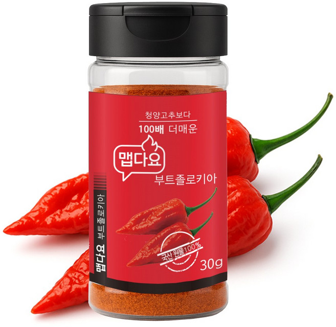 맵다요 부트졸로키아 지옥에서 온 용암가루 국내산 매운 고춧가루 매운소스, 1개, 30g