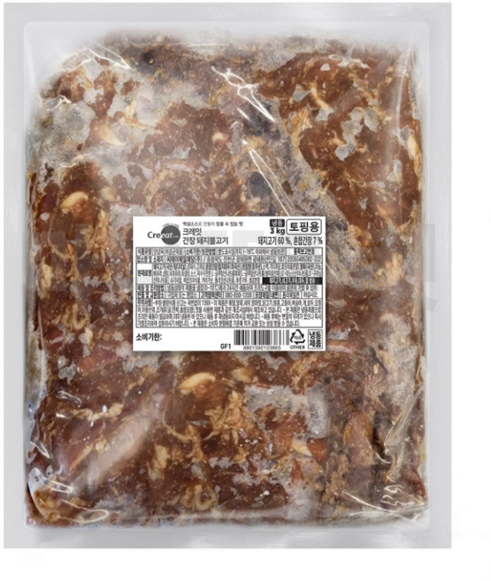 CJ 크레잇 간장돼지불고기, 3개, 3kg