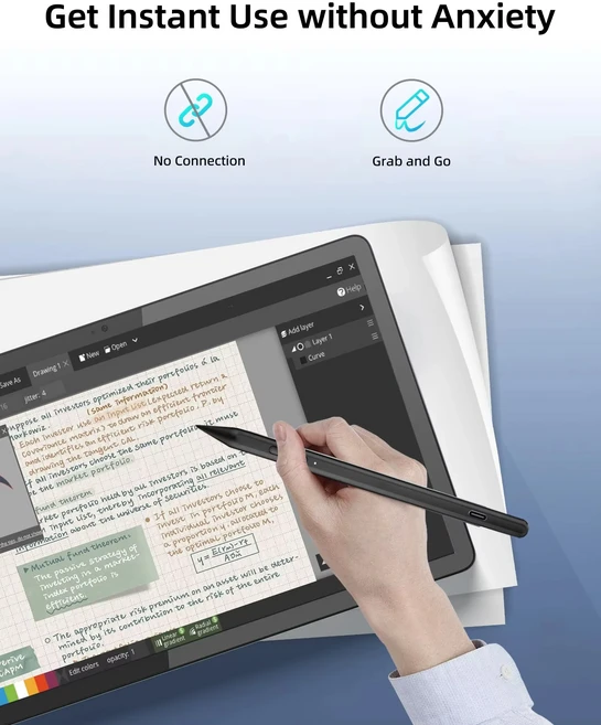 Lenovo IdeaPad Chromebook Duet 3(11") 2-in-1 태블릿 usi 2.0 스타일러스 펜용 4096 USI 펜, 01 usi