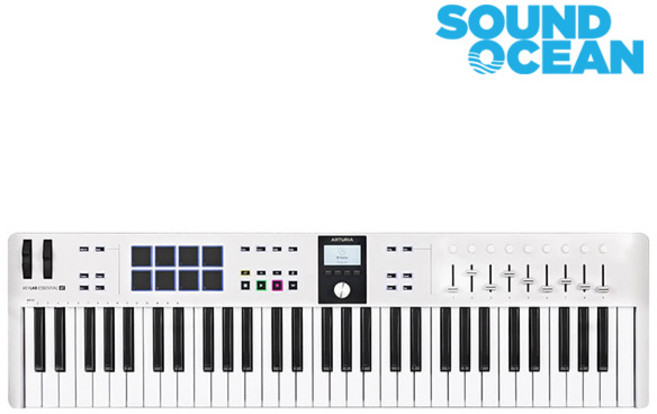 아투리아 미디컨트롤러 마스터 키보드, KeyLab Essential 3 61, White, 1개