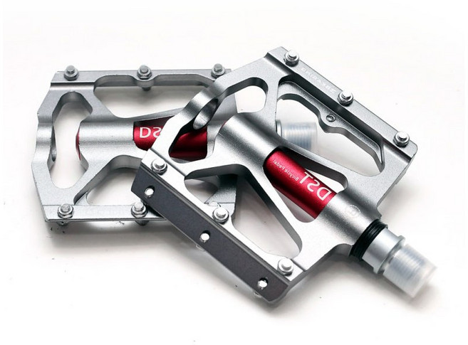 탑모아 DST 경량 3 쉴드 베어링 자전거 페달 알류미늄 자전거 패달 L사이즈, 실버, 1세트