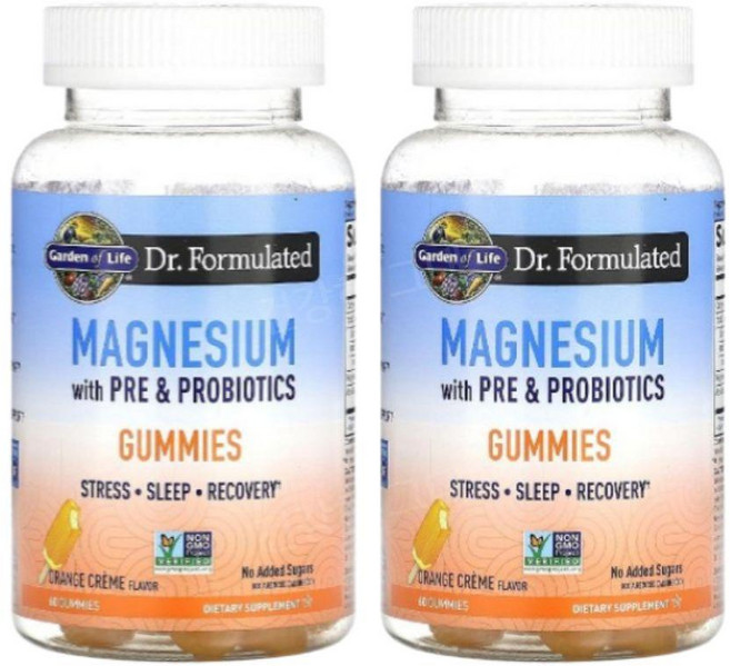 가든오브라이프 마그네슘 유산균 프리 프로바이오틱스 60젤리구미 2개 Magnesium, 60정