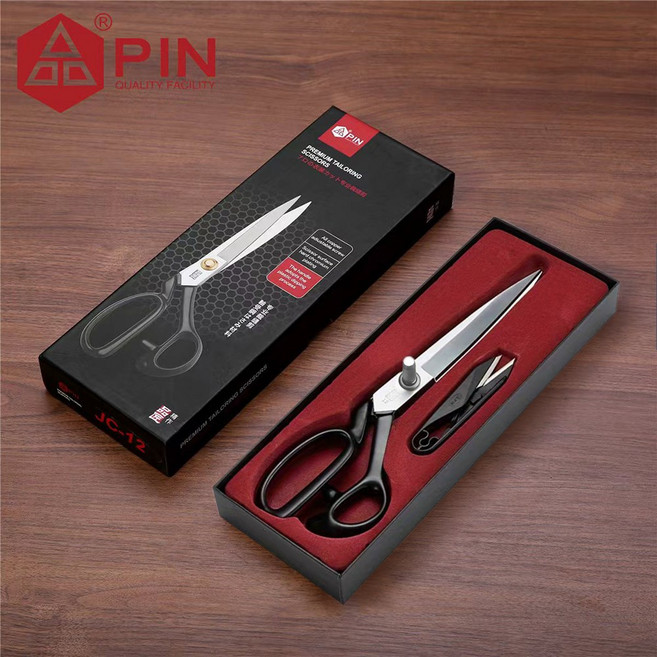 PIN 12인치 전문가용 재단가위 헤비듀티 스테인리스 두꺼운 원단 가죽 커팅
