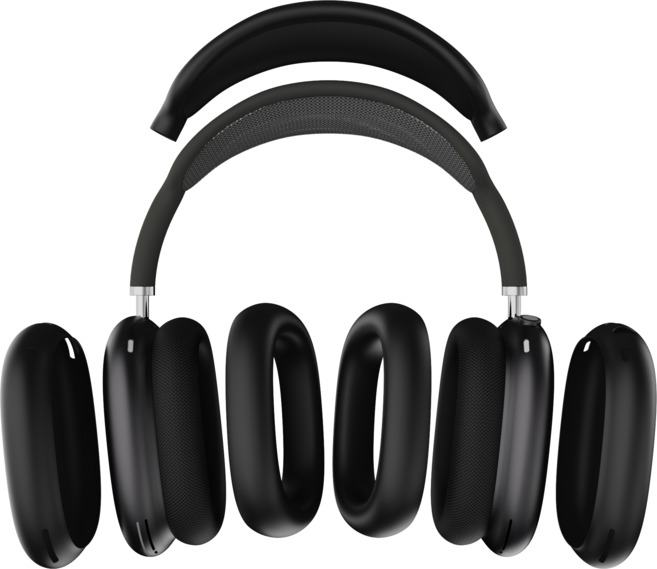 가꼬싶다 에어팟 맥스 올인원 케이스 세트, 1번블랙/블랙/블랙