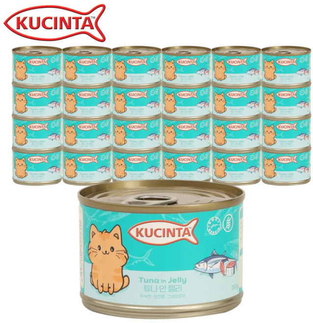 쿠친타 고양이 전연령용 주식캔 습식사료, 24개, 150g, 참치
