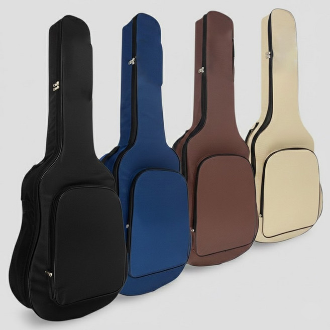 Mbat 41인치 기타 소프트케이스/쿠션 기타가방 긱백 통기타 어쿠스틱 베이스 일렉기타 백팩, 커피