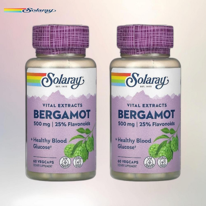 솔라레이 베르가못 베르가모트 베르베린 500mg 60정 2통 CHECKYOU, 2개