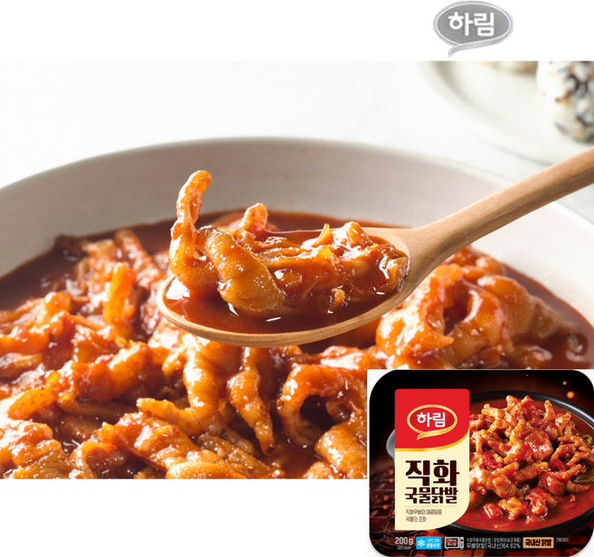 하림-직화 무뼈 국물 닭발 200g, 2개