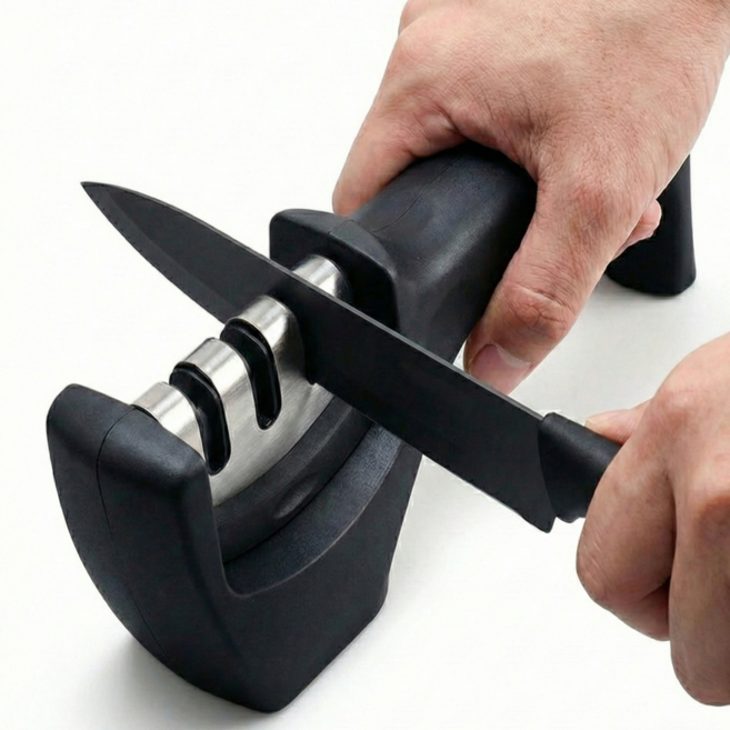 13CSTORE 칼갈이 고급 가정용 샤프너, 1개, 블랙