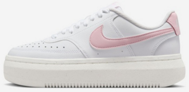 (나이키 정품) NIKE 우먼스 화이트 핑크로고 5cm 키높이 운동화 [인기제품]