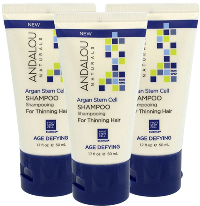 안달로우내추럴스 아르간 스템 셀 샴푸 에이지 디파잉, 50ml, 3개