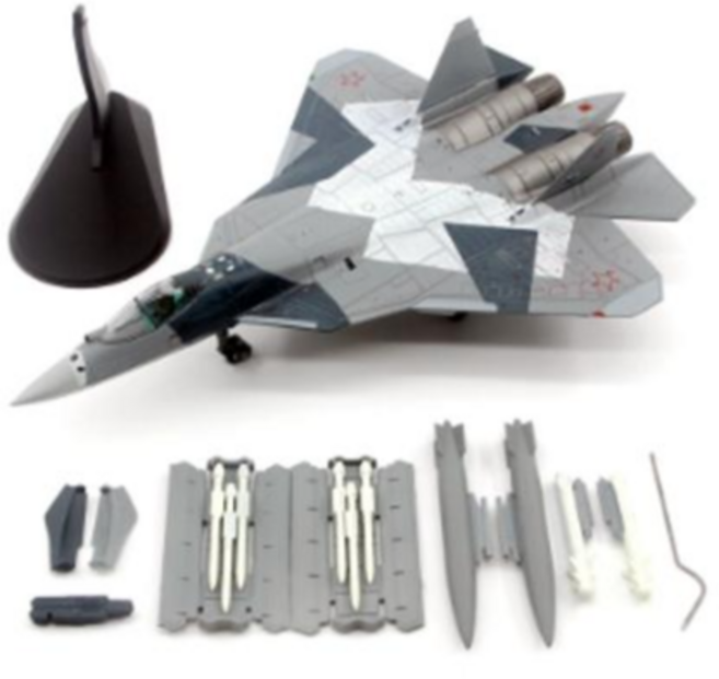 선호그룹 su 57 su-57 SU57 1:100 러시아 공군 비행기 제트기 전투기 폭격기 항공 미군 항공기 모형 다이캐스트 피규어, SU-57 크랙, 혼합색상, 1개