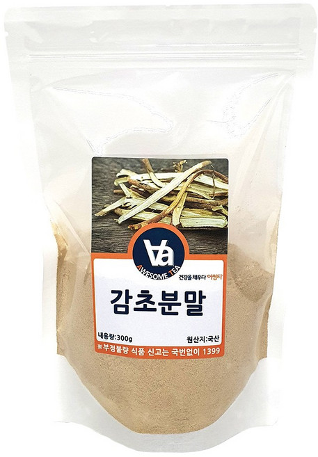 어썸티 국산 감초 분말 가루, 300g, 1개