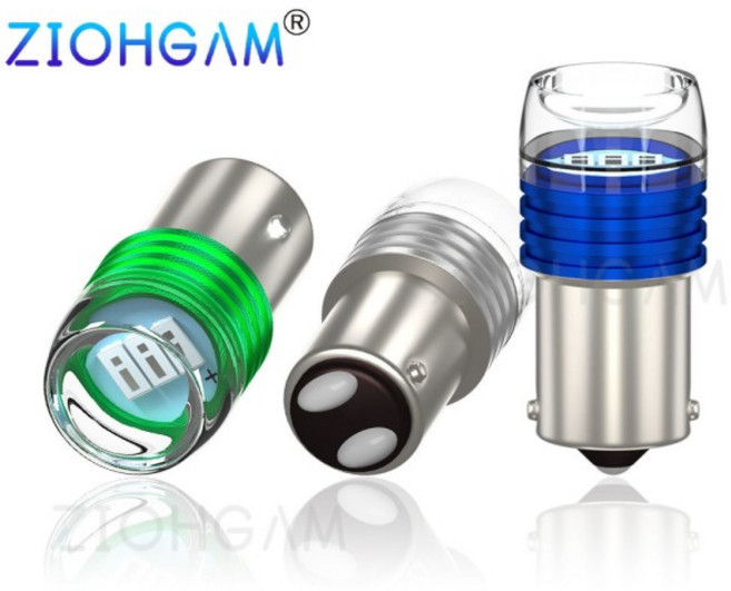 ZIOHGAM 1157 스트로브 브레이크 라이트 플래시 LED BA15S P21/5W R5W R10W 전구 S25 레드 테일 후진 신호, 04 빨간, 02 1156 BA15S P21W, 01 4 Pieces